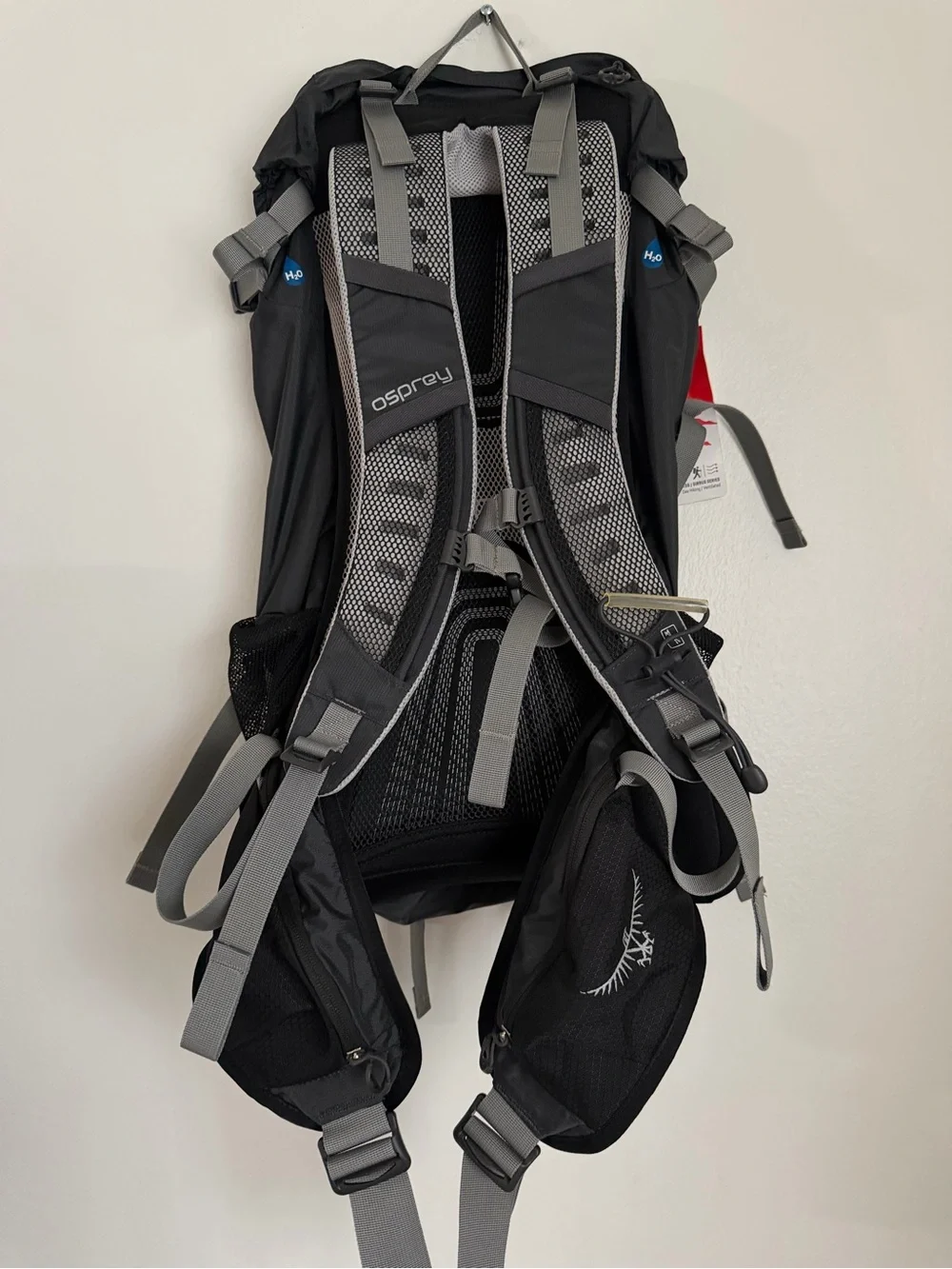 Osprey Stratos 26 Hiking Backpack Anthracite Black Hip Belt Padded Back Pannel